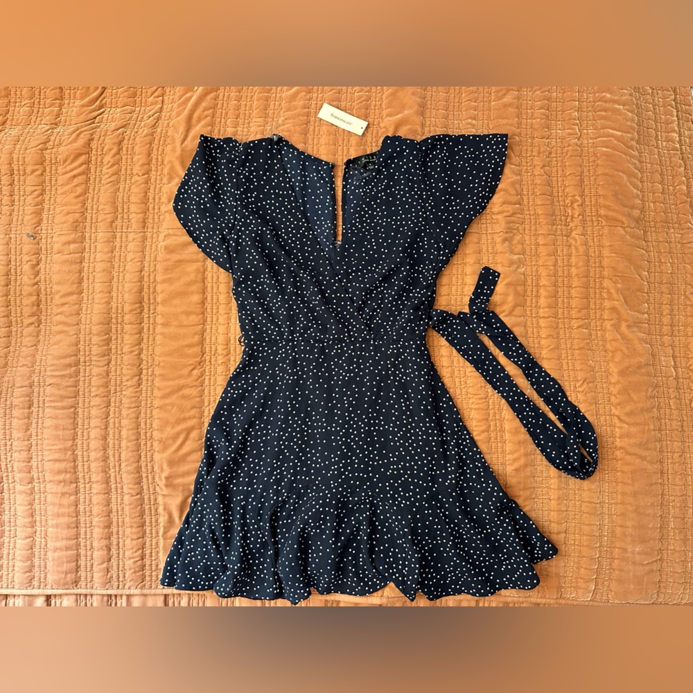 Francesca’s Polka Dot Dress - Navy/White